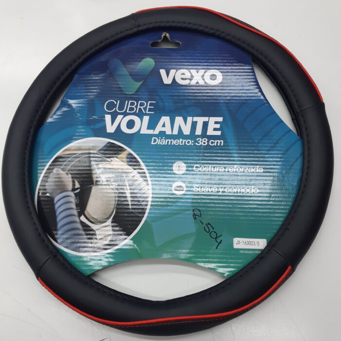 CUBREVOLANTE UNIV. (DIAM38) STRIP NEGRO/ROJO