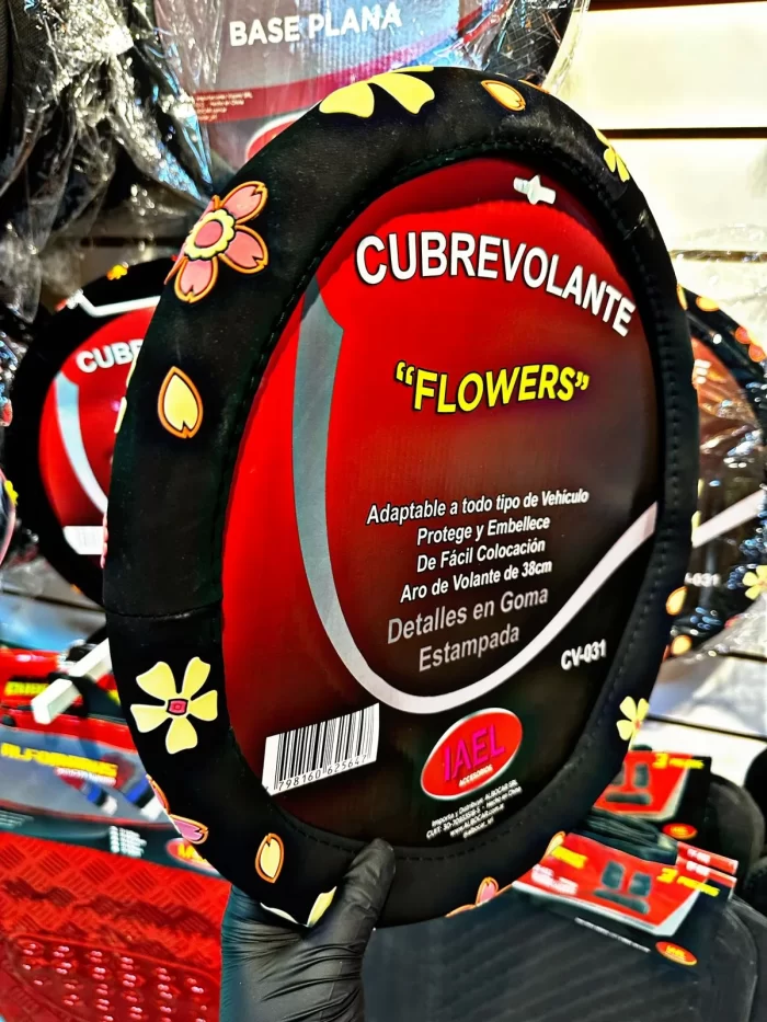CUBRE VOLANTE IAEL C/FLORES PANA 38CM