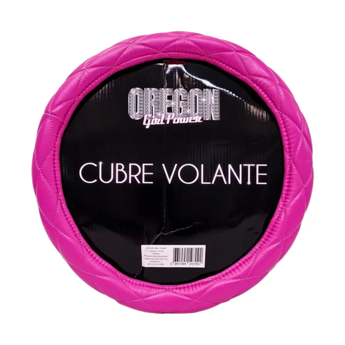 CUBRE VOLANTE OREGON ROSA C/TACHAS DIAMANTE 38CM