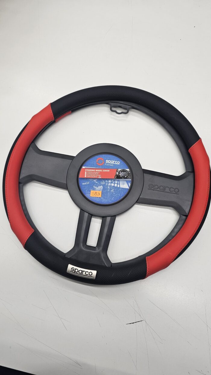 CUBRE VOLANTE SPARCO 37CM NEGRO C/ROJO