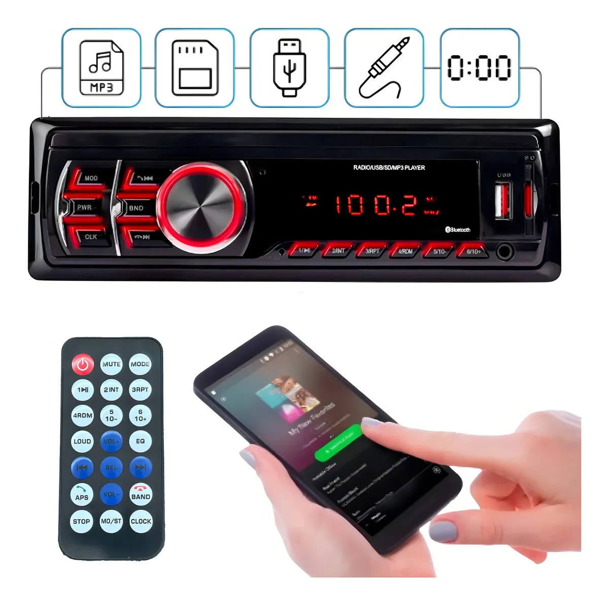 STEREO FRENTE DESMONTABLE ECO C/CONTROL