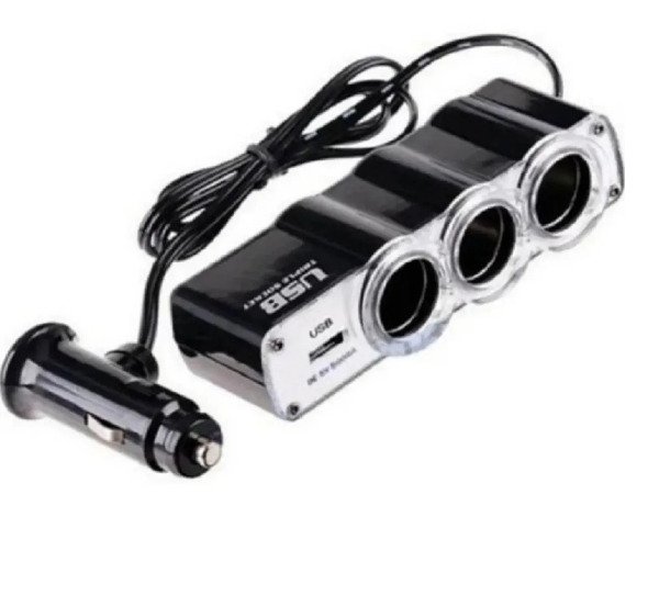 CONSOLA TRIPLE TOMA 12V + USB