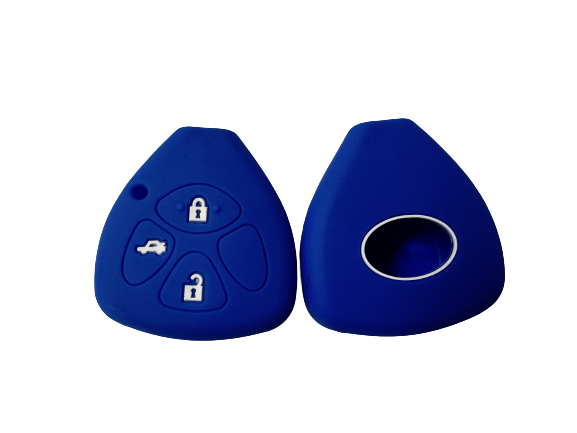 CUBRE LLAVE DE SILICONA - TOYOTA 3 BOTONES COROLLA - HILUX- SW4 - RAV4 - ETIOS - COLOR AZUL
